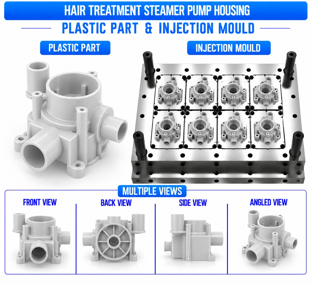 Hair Treatment Steamer Plastic Pump Housing Mould and Moulding Service